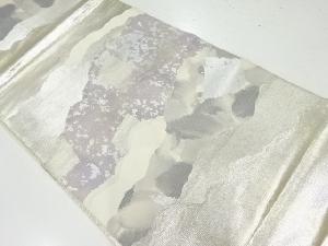 アンティーク　色紙に抽象模様織出し袋帯（材料）